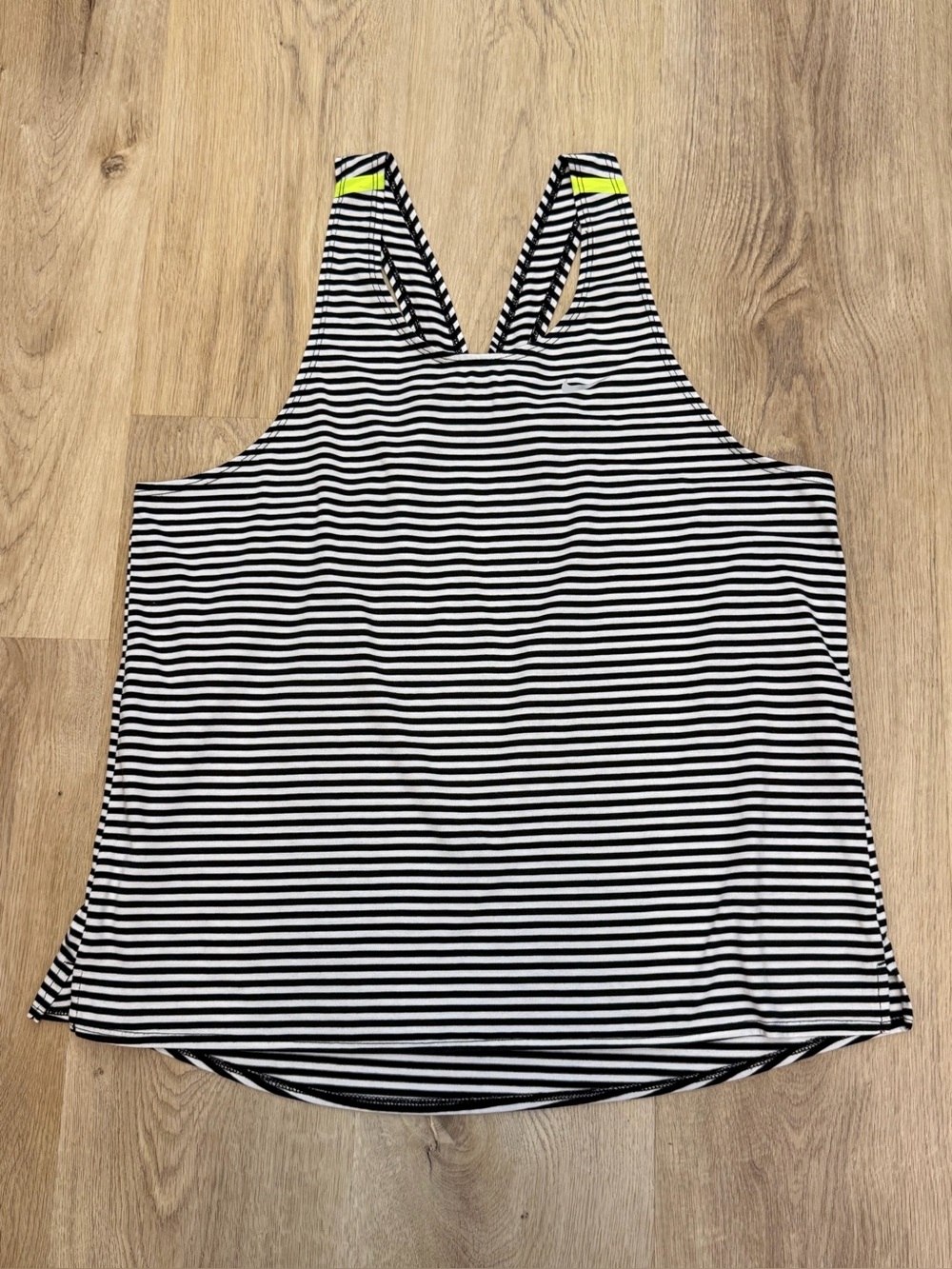 Nike Dri-fit Black and White Striped Tank